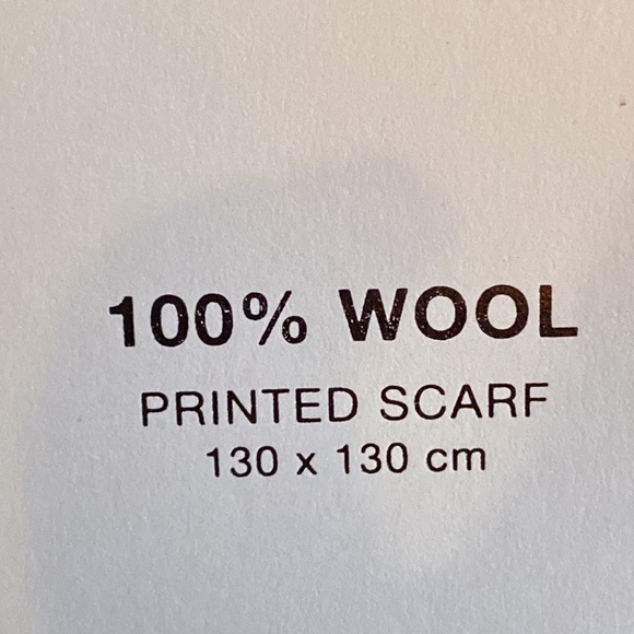 NWT. Zara Orange/Blue 100% Wool Printed Scarf. - Picture 9 of 9